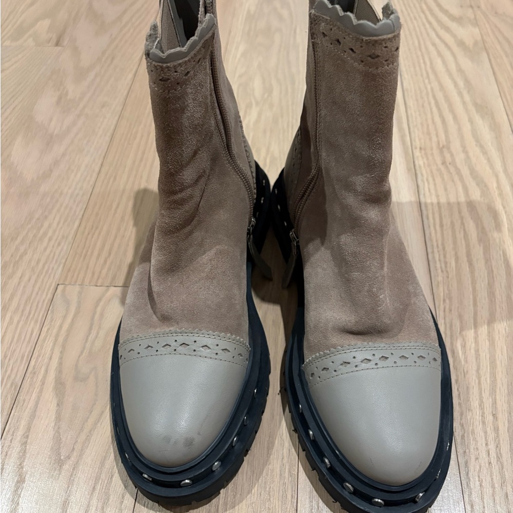Free People Women's Suede Tate Chelsea boot -